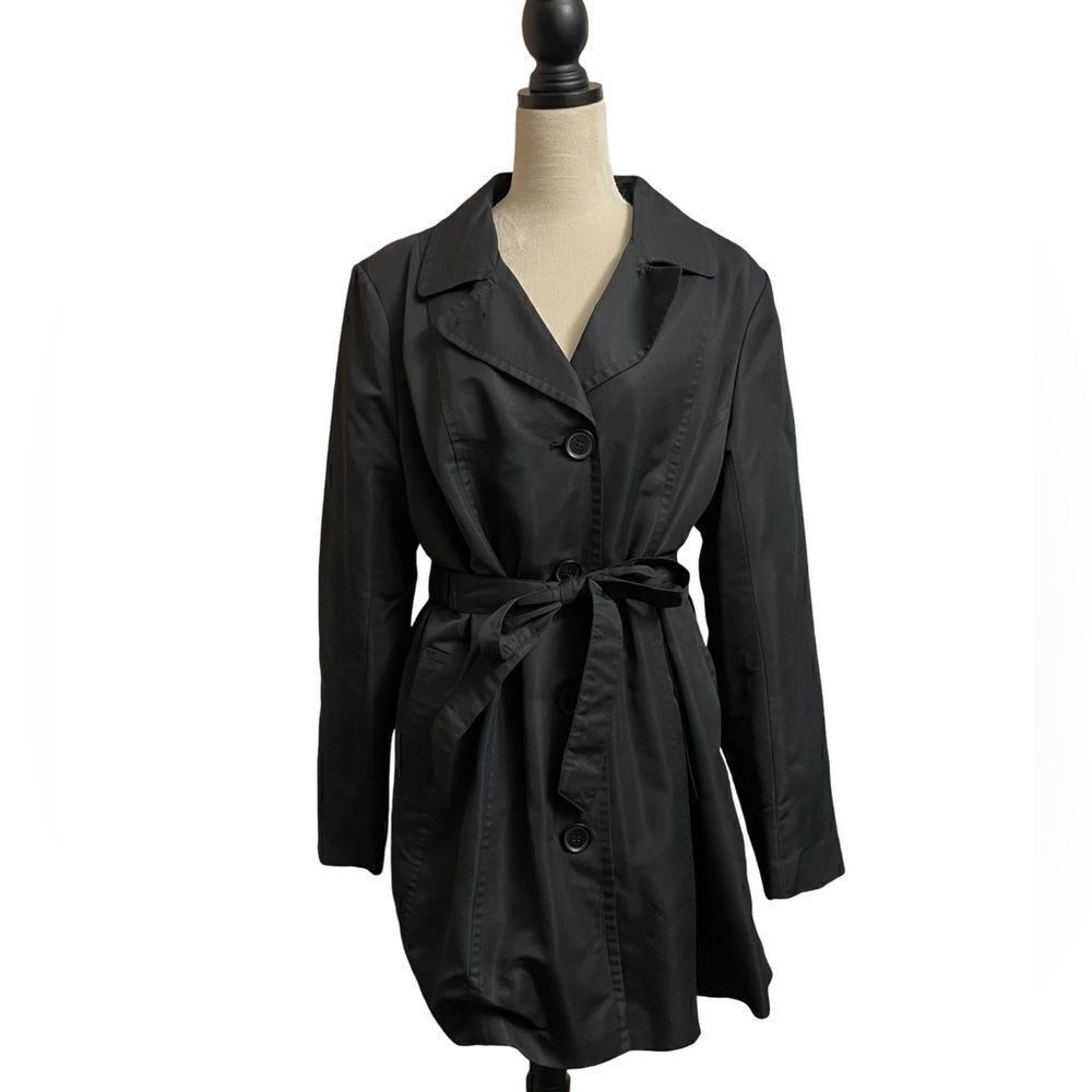 Dennis Basso Black Trench Coat